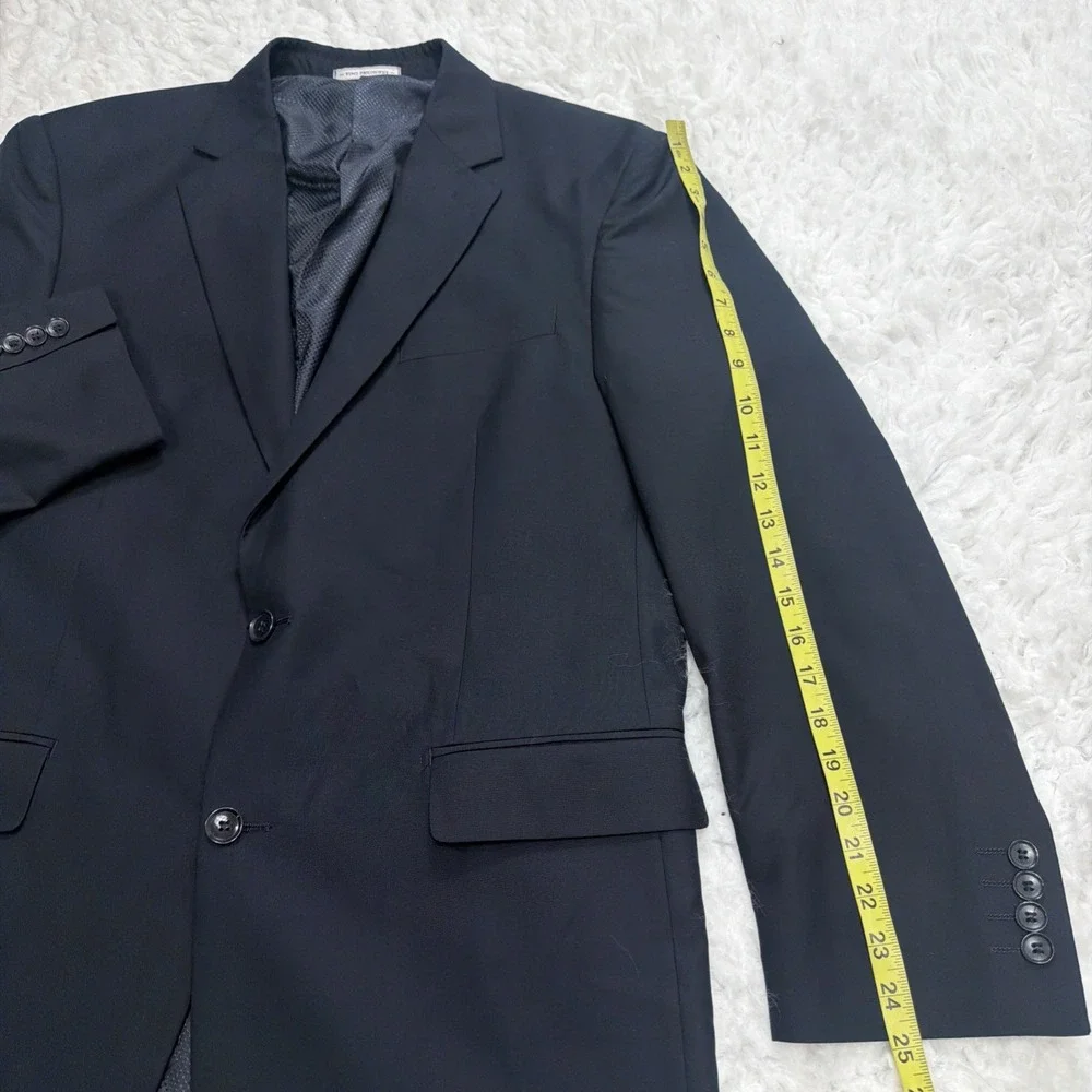 VINCI Sport Coat Blazer Mens 42R Navy Blue 2 Button Formal Wedding Office New!